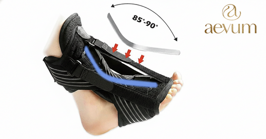 Férula nocturna ajustable para el tratamiento de la fascitis plantar y estiramiento del tendón de Aquiles - Aevum Chile.