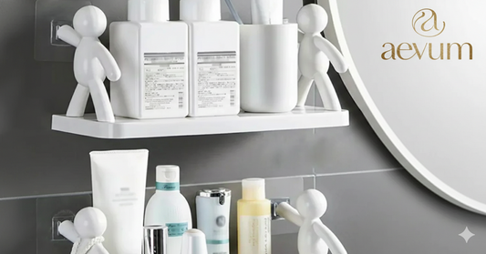 Estante flotante autoadhesivo para baño