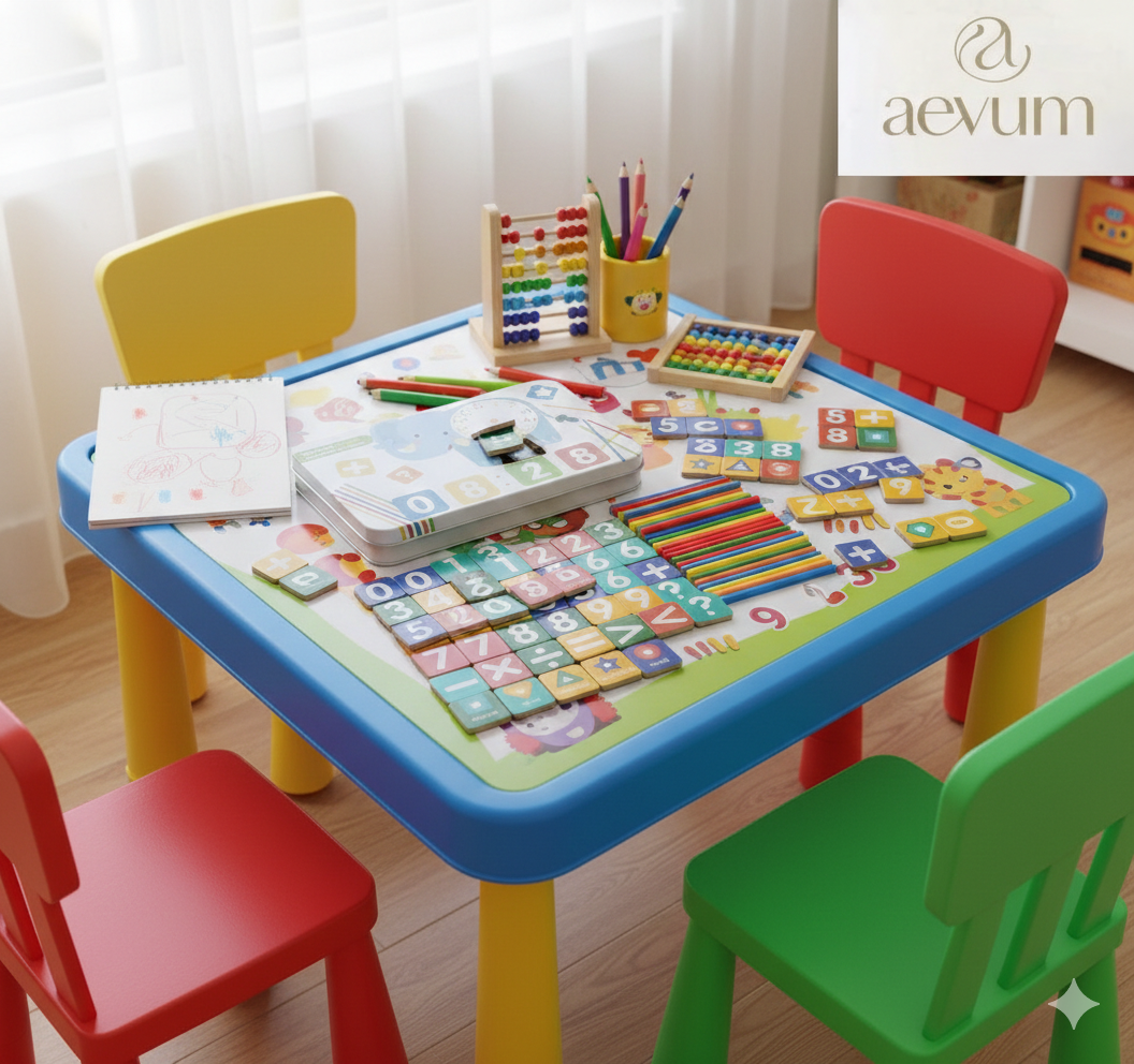 Set de juegos didácticos Montessori para niños pequeños enfocados en motricidad y lógica - Aevum Chile.